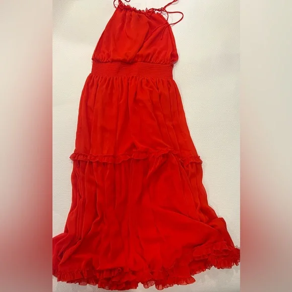 Banana Republic Deep Orange Halter Sundress with Ruffled Tiers
NWT
Size Large - Picture 8 of 8